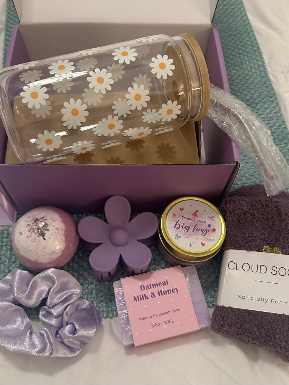Lavender Daisy Bath & Body Gift Set - Purple